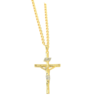 Colar Cruz com Cristo Folheado Ouro 60cm - CJC130DR/F12-60