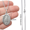 Colar Medalha Milagrosa N S Graças Aço 2,3cm-CJPi01c/Fi25-50