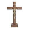 Crucifixo de Madeira com Aplique OV p/ Mesa 20cm OURO VELHO - MK20110OV