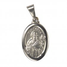 Pingente Aço Oval Medalha São Judas 2,4cm - Pi06 - comprar online