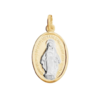 Pingente Medalha Milagrosa Folheado Ouro Ródio 1,2cm-P127-DR