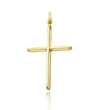Pingente Cruz 3D Sem Cristo Folheado Ouro 3cm - C104-D