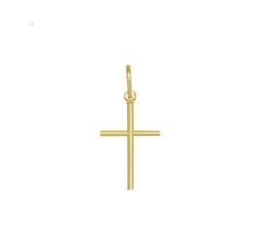 Pingente Cruz Palito Folheado Ouro 1,5cm - C411-D - comprar online