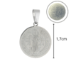 Pingente Medalha São Bento Aço Inox 316L 1,7cm - Pi134