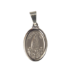 Pingente Aço Oval Medalha Nossa Senhora De Fátima 3cm - Pi28