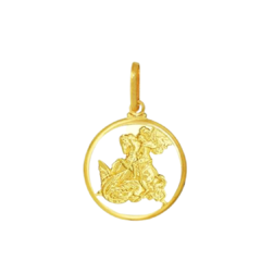 Pingente São Jorge no Aro Folheado Ouro 2,2cm - P538-D