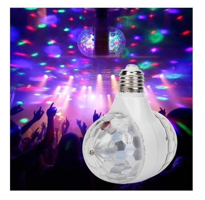 Foco Doble Led Giratorio 6w Colores Luces Dj Bolichero Rgb