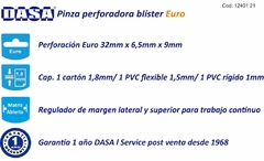 Perforadora Sacabocado Pinza Blister Euro 32 X 6,5 X 9 Mm - tienda online