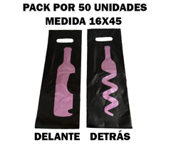 Bolsa Riñón Plástica 16x45 1 Vino Fino Estampada Premium - tienda online