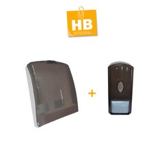 Kit Dispenser de Jabón Liquido + Dispenser toallas intercaladas Fume
