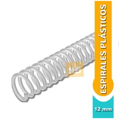 ESPIRALES PVC P/ ANILLADOS 12 MM - 90 HJS PACK x50