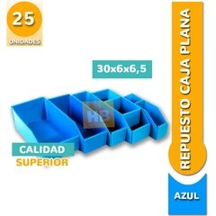 CAJA PLASTICO MULTIUSO REPUESTERA PLANA #854 N°5 30x6x6,5cm X25 UNID - comprar online