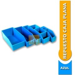 CAJA PLASTICO MULTIUSO REPUESTERA PLANA #853 N°3 30x15x11cm - AZUL