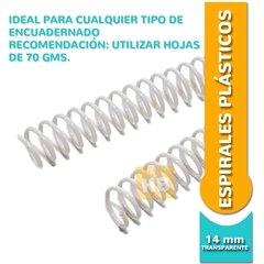 ESPIRALES PVC P/ ANILLADOS 14MM - 125 HJS PACK x50 en internet