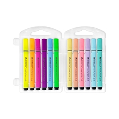 Marcadores Triangulares Ezco X12 Colores 6 Pastel + 6 Neón - comprar online