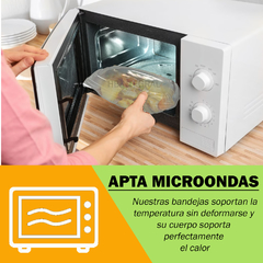 Bandeja Estuche Ovalado Plástico Descartable Aptas para Microondas Linea Premium - comprar online