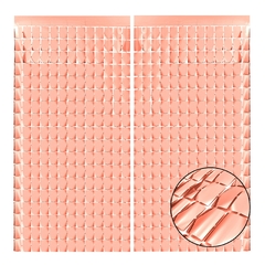 Cortina Metalizada Cuadrados Brick Wall Shimmer Cotillon - tienda online