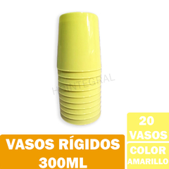 Vasos Rígidos Cónicos Cumpleaños Hermosos Colores Pastel 300ml - comprar online