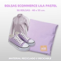 Bolsas Ecommerce grandes 40x55cm colores pasteles x 50 un.