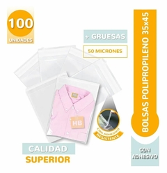 Bolsas de polipropileno con adhesivo- 35x45 -X100 UNIDADES - comprar online