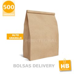 Bolsas para delivery fondo cuadrado - 26x12x8 - Kraft Marrón N1 en internet