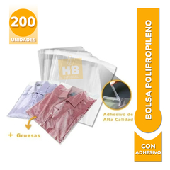 Bolsas de polipropileno PP con adhesivo- 15x20 - x200unidades - comprar online