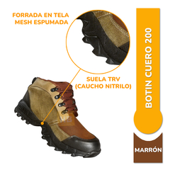 Botin Zapato De Trabajo Trekking Reforzado Cuero 200 Calidad - tienda online