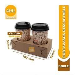 Portavasos Descartable Doble Cafe Delivery Take Away X100u en internet
