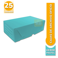 CAJA ARCHIVO PLASTICO BP OFICIO 12cm 36x25x12 - Colores Pastel - HB Integral - Todo en un solo lugar!