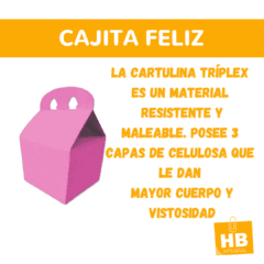 Cajita Feliz Caja Regalo Souvenir Regalo Golosinas Color X50