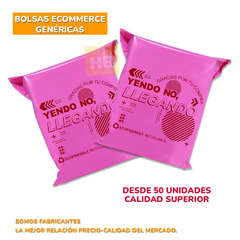 Bolsa Sobre Ecommerce C Adhesivo 30X45 "YENDO NO, LLEGANDO" ROSA CON FUCSIA