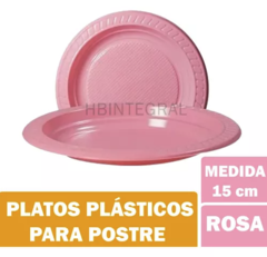 10 Platos Plásticos Descartables 15cm Colores - comprar online