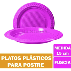 10 Platos Plásticos Descartables 15cm Colores en internet
