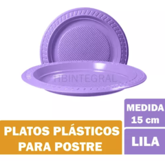 10 Platos Plásticos Descartables 15cm Colores - comprar online