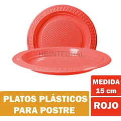 10 Platos Plásticos Descartables 15cm Colores