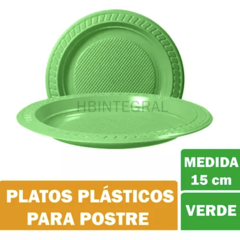 Imagen de 10 Platos Plásticos Descartables 15cm Colores