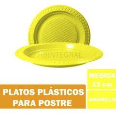 10 Platos Plásticos Descartables 15cm Colores - tienda online