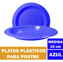 10 Platos Plásticos Descartables 15cm Colores - HB Integral - Todo en un solo lugar!