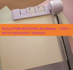 Cizalla Guillotina Rotativa A3 46cm 3en1 Recto Troquel Ondas - tienda online