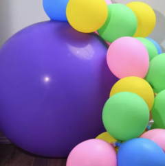 1 Globo Piñata Pastel Colores 24 PuLG Cumple Decoración - tienda online