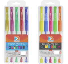 COMBO BOLIGRAFOS - 10 Bolígrafos Gel 5 Con Glitter + 5 Neon Hermosos Colores! en internet