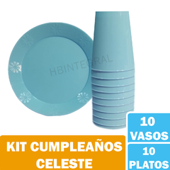 Kit Platos Y Vasos Plástico Rígido Fiestas Cumpleaños en internet