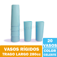 Vaso Trago Largo Rigido Colores Pastel 280cc Hermosos! - tienda online