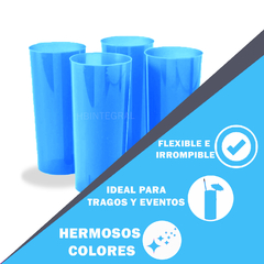 Vasos Colores Trago Largo PP Descartables Opacos y Traslúcidos 280cc - tienda online