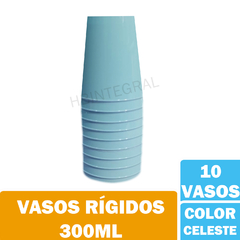 Vasos Rígidos Cónicos Cumpleaños Hermosos Colores Pastel 300ml - tienda online