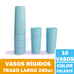 Imagen de Vaso Trago Largo Rigido Colores Pastel 280cc Hermosos!