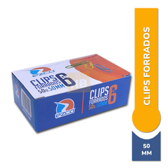 Broche Clips Forrados N6 50mm Caja X500 Unid - 10 Cajas en internet
