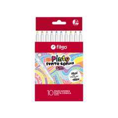 Marcador Filgo 2221 Punta Conica Colores Pastel X 10 Unidades