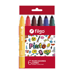 Marcadores Filgo Jumbo Escolar Al Agua X 6 Colores