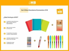 Kit Utiles Escolares Primaria Secundaria Set X18 Económico - comprar online